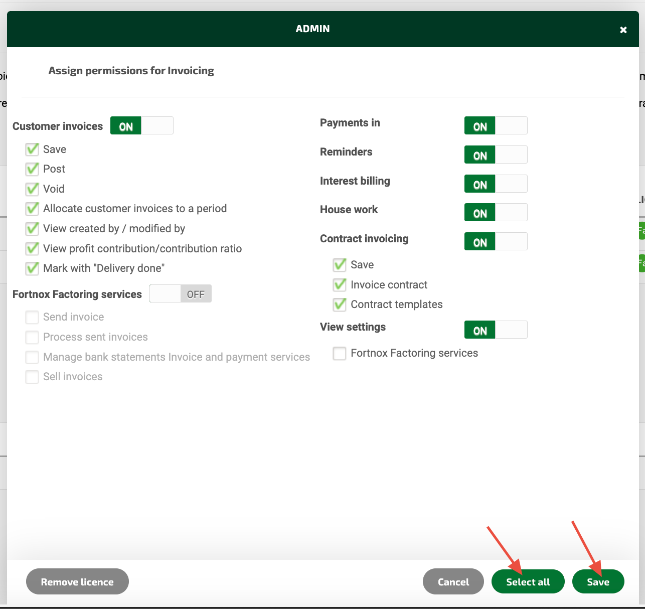 How to setup Fortnox user & permissions? screenshot 4
